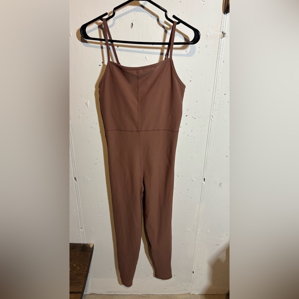 Old Navy Brown Jumpsuit with Fitted Bodice and Streamlined Silhouette